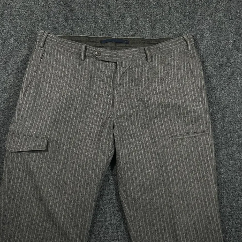 INCOTEX Pants Mens Slowear Wool Tweed Trousers Pinstripe Gurkha Cargo 36